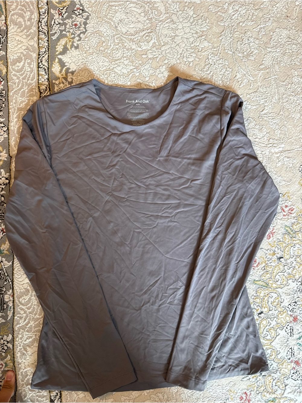 Gray Frank and Oak Long Sleeve Crewneck Shirt - Gray
